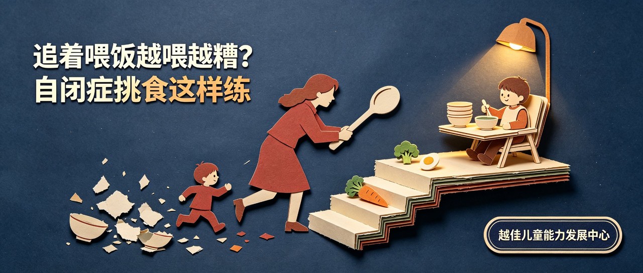 天津自闭症儿童挑食训练与进食行为干预示意图