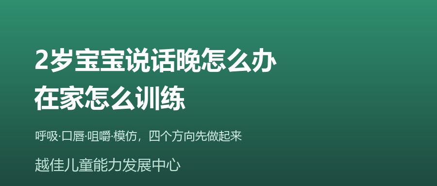 天津 2岁说话晚 口部肌肉训练 言语训练 越佳儿童能力发展中心