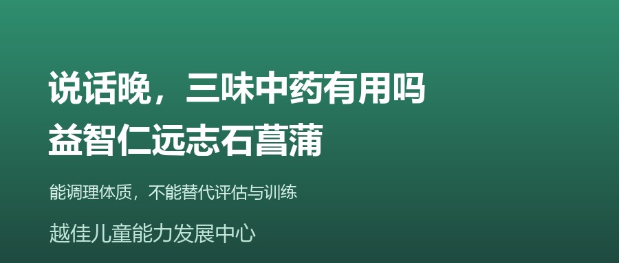 天津 说话晚 益智仁远志石菖蒲 中医 语言训练 越佳儿童能力发展中心